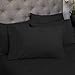 Full Size Bed Sheets - 6 Piece 1500 Supreme Collection Fine Brushed Microfiber Deep Pocket Full Sheet Set Bedding - 2 Extra Pillow Cases, Great Value, Full, Black