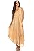 Sakkas 14801 - Kara Long Draped Sleeveless Marbled Caftan Dress / Cover Up - Goldenrod - OS