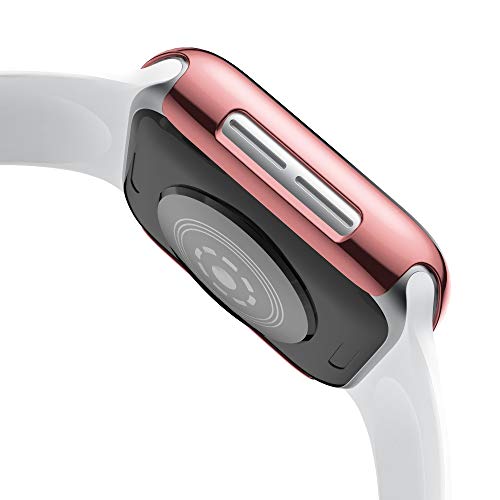 Ultra Thin Cases Cover,Saying For Apple Watch 4 44mm Cases Protective Bumper Perfectly Replace organizer (Rose Gold) - Thumbnail 5