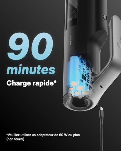BlowVac Aspirateur à Main 2 en 1, 23000 Pa sans Fil Souffleur Voiture