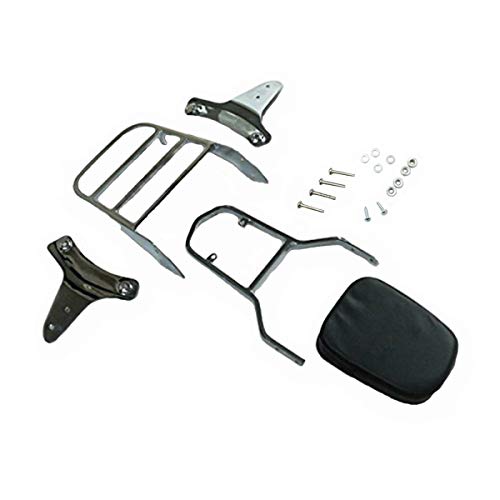 Mingting Detachable Chrome Sissy Bar Backrest Luggage Rack for Honda Shadow VT400/VT750 1998-2003