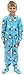 PajamaMania Footed Family Matching Blue Fleece Penguin Pajamas