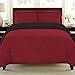 Sweet Home Collection 3 Piece Reversible Polyester Microfiber Goose Down Alternative Comforter Set with Pillow Shams, King, Burgundy/Black