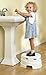 Primo 4-In-1 Soft Seat Toilet Trainer and Step Stool White with Pastel Blue Seat