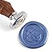 Mceal Wax Seal Stamp,Silver Brass Head with Rosewood Handle, 1.2