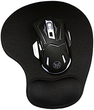 Wisenovo Upgrade Mouse Pad with Gel Wrist Support Rest, Mouse Mat With Non-slip Rubber Base,Durable and Comfortable Mousepad for Typing, Pain Relief at Office and Home-Black