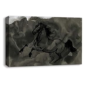 Canvas Wall Art Abstract Ink Storry...