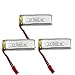 Holy Stone 3.7V 500mAh Battery for UDI U817 U817C U817A U818A WLtoys Quadcopter V959 V969 V979 V989 V999 V929 V949 V212 V222 RC Quadcopter(3 Pcs),Obtain Extra Flight time:25 mins