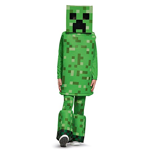 Disguise Creeper Prestige Minecraft Costume, Green, Large (10-12)