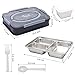 Bento Box 3 Compartments Bento Lunch Boxes Large Stainless Steel Lunch Box for Kids Adults Home Work and Picnic(Darkgray)