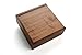 Walnut Wooden 2.0 USB Flash Drive - Inserted into a Matching Walnut Photo Box with Raffia Grass Inside. Holds 4x6 Photographs (16GB)