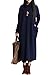 Mordenmiss Women's New Piles Collar Basic Long Dress with Big Pocket