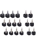 Mudder 9 Pairs Heel Tips High Heel Caps Shoe Repair Tip Taps Shoes Dowels, 8 mm, 9 mm, 10 mm, Black