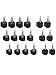 Mudder 9 Pairs Heel Tips High Heel Caps Shoe Repair Tip Taps Shoes Dowels, 8 mm, 9 mm, 10 mm, Black