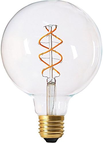 Girard Sudron LED Light Bulb Globe G125 Filament LED Twisted 5W E27 2200K 300LM 25000 HoursEnergy efficiency class:A+. [Energy Class A+]