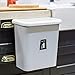 KARYHOME Hanging Trash Can,Small Cabinet Kitchen Trash Can, Garbage Can for Kitchen Cupboard with Automatic Return Lid,Grey