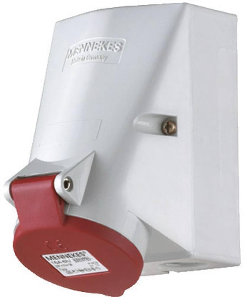 MENNEKES 422 Electrical Cable Connector - Electrical Cable Connectors (Right, Red, White, IP44, 1 Piece))