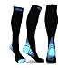 Sav Force Gear Sox Compression Socks for Men & Women, Fitness compression socks, Socks for marathon, Graduated Athletic Fit for Running, Nurses, Shin Splints & Maternity... (L/XL, Blue)