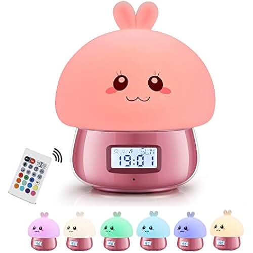 girls alarm clock pink