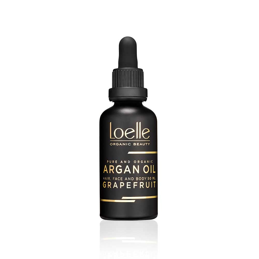 Loelle - Scented Argan Oil with Grapefruit Extract - Anti-Wrinkle Oils for Hands, Face, Hair & Beard - Organic, Fragrant Body Oil with Vitamin E - Hand-Picked in Morocco (50ml)