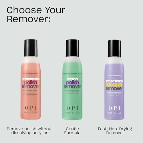 OPI Nail Polish Remover, Expert Touch, Non-Drying Formula, 3.7 fl oz