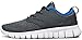 TSLA Men's Sports Running Shoes, Lightweight Breathable Walking Casual Sneakers, Performance Gym Training Athletic Shoes, Lightweight Shoes Dark Grey & Blue, 11