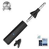 Wireless Receiver, GAKOV GA4849 Portable 5.0 Wireless Car Adapter & Hands-Free Car Kits Mini Music Adapter for Home/Car Audio Music Streaming Stereo System 3.5 mm