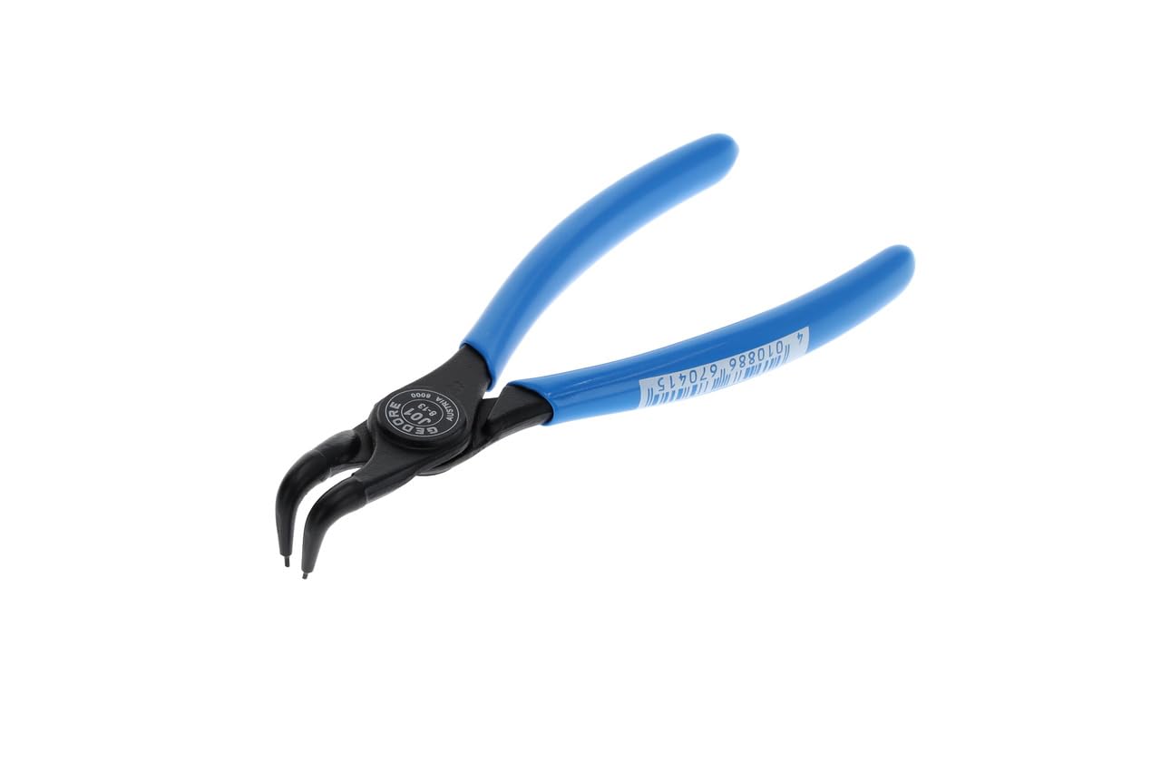 GEDORE Circlip Pliers for Inner circlips, 90° Angled, Shaft Dia. 8-13 mm, Tip Dia. 0.9 mm, Steel, 8000 J 01