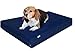 Dogbed4less Premium Gel Memory Foam Dog Bed, Durable Denim Cover with Waterproof Liner and Extra Pet Bed Case, 35