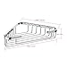 LS Bathroom Stainless Steel Triangle Soap Basket Toilet Soap Dish Holder Corner Wire Shower Soap Hanger Wall Mounted, Chrome finish