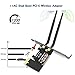 Pci Express Wifi Card Ac1300 PCIe Wireless Adapter 2.4/5 Ghz Dual Band internet Card for Desktop Windows 7/8.1/10 (EP-9607S)