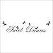 Myhome Sweet Dream Lettering Sticker and Dancing Butterflies Art Wall Decor Decal for Living Room, for Bedroom.