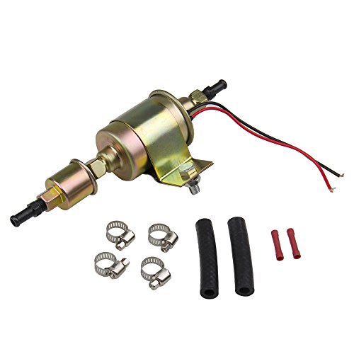 Universal Electric Fuel Pump 30Gph 12V E8012S for Carburetor Petrol & Diesel Vehicles with Installation Kits (5-9 Psi Round)