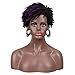 FASHION IDOL Synthetic Dreadlock Wigs Short Faux Locs Wig Ombre Purple Afro Twist Wig for African American 4C Wig for Black Women