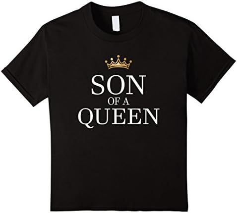 Kids SON OF A QUEEN, Mother Son Matching Royalty Set Shirt 8 Black