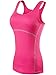 Neleus Women's 3 Pack Dry Fit Compression Athletic Tank Top,3 Pack:Blue,Red,Rose,Medium