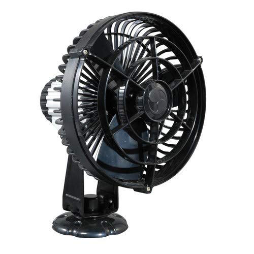 CaframoKona 817 12v 3-Speed 7" Waterproof Fan - Black
