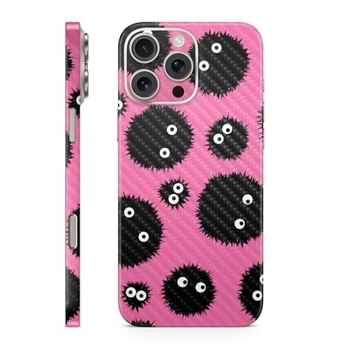 Carbon Fiber Phone Skin Compatible with Apple iPhone 16 Pro Max - Soot Sprites…