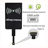 Wireless Charger Receiver, Wisfruit Wireless Charging Receiver Ultra Slim Micro USB Qi Wireless Charging Receiver Module Patch for Samsung A8,Huawei Mate8 and Any Android Devices（Narrow-Side on top）