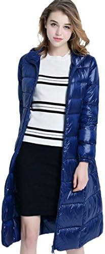 Women's Lightweight Hooded Down Parka Puffer Coat Dark Navy 3XL (Tag)