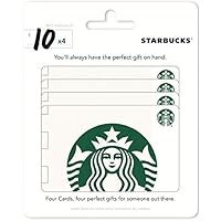 Starbucks Gift Cards, Multipack of 4 - $10