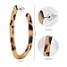 CEALXHENY Women’s Mottled Hoop Earrings Bohemia Acrylic Resin Hoops Stud Earrings
