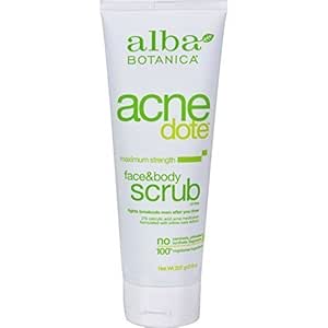 Amazon.com : ALBA BOTANICA ACNEDOTE FACE&BODY SCRUB, 8 OZ ...
