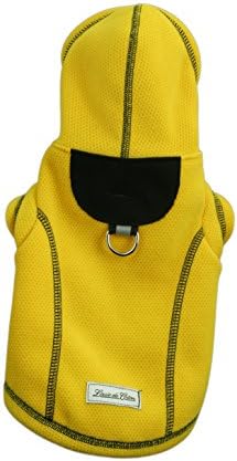 Louie de Coton Made in USA Honey Comb Polar Thermal Hoody Fleece Jacket (Medium, Yellow)