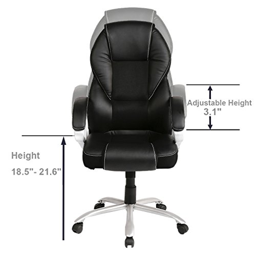 Office Chair High Back Desk Computer Ergonomic Task Executive Chair with PU Leather for Home Furniture