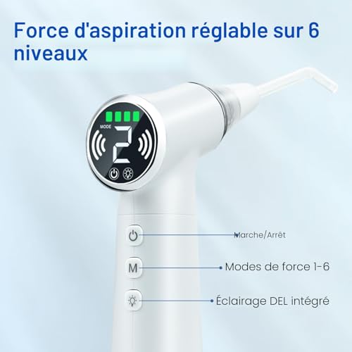 Vhipu Caseum Anti Caseum Amygdala Electric Vacuum Cleaner Kit with 800 mAh Battery, Caseum Pipette and 11 Accessories for Removing Tonsillar Calcula, Portable and Ideal for Home and Travel.