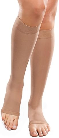Ease Opaque Open-Toe Knee Highs - 30-40mmHg Firm Compression Stockings