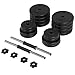Best Choice Products 64LB Weight Dumbbell Set Adjustable Cap Gym Barbell Plates Body Workout