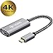 USB C to HDMI Adapter (4k@60Hz)[Gold-Plated, High Speed], TROPRO Braided USB Type-C to HDMI Adapter [Thunderbolt 3 Compatible ] for MacBook Pro 2018/2017, Samsung Galaxy S9/S8 and More - Gray