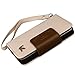 Hilda Phone Case for iPhone 4,iPhone 4s,Wallet Case,PU Leather Case,Credit Card Holder,Flip Cover Case[Brown]